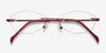 Exist Rouge MétalMontures de lunettes de vue d'EyeBuyDirect, Vue Rapprochée