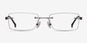 Pyramids Silver MetalEyeglass Frames from EyeBuyDirect, Front View