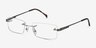 Pyramids Silver MetalEyeglass Frames from EyeBuyDirect, Angle View