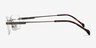 Pyramids Silver MetalEyeglass Frames from EyeBuyDirect, Side View