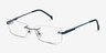 Pyramids Blue MetalEyeglass Frames from EyeBuyDirect, Angle View