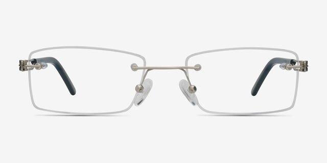 Jeremiah Silver MetalEyeglass Frames from EyeBuyDirect, Front View