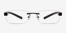 Flow Noir AcétateMontures de lunettes de vue d'EyeBuyDirect, Vue de Face