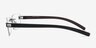 Flow Noir AcétateMontures de lunettes de vue d'EyeBuyDirect, Vue de Côté