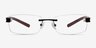 Flow Black Burgundy AcetateEyeglass Frames from EyeBuyDirect, Front View