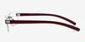 Flow Black Burgundy AcetateEyeglass Frames from EyeBuyDirect, Side View