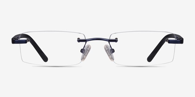Montecelio Navy MetalEyeglass Frames from EyeBuyDirect, Front View