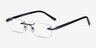 Montecelio Navy MetalEyeglass Frames from EyeBuyDirect, Angle View
