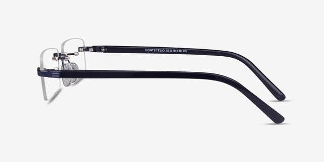 Montecelio Navy MetalEyeglass Frames from EyeBuyDirect, Side View