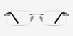 Collector Silver MetalEyeglass Frames from EyeBuyDirect, Front View