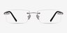 Collector Argenté MétalMontures de lunettes de vue d'EyeBuyDirect, Vue de Face