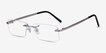 Collector Silver MetalEyeglass Frames from EyeBuyDirect, Angle View