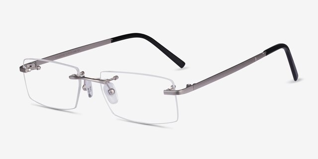 Collector Argenté MétalMontures de lunettes de vue d'EyeBuyDirect, Vue d'Angle