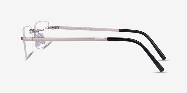 Collector Argenté MétalMontures de lunettes de vue d'EyeBuyDirect, Vue de Côté