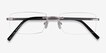 Collector Silver MetalEyeglass Frames from EyeBuyDirect, Closed View