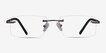 Collector Gunmetal MetalEyeglass Frames from EyeBuyDirect, Front View