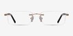 Percy Light Golden MetalEyeglass Frames from EyeBuyDirect, Front View