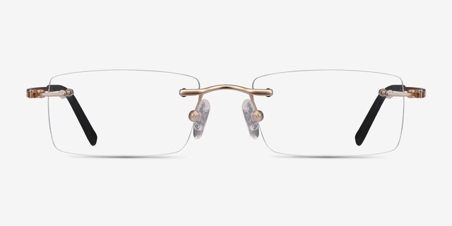 Percy Or pâle MétalMontures de lunettes de vue d'EyeBuyDirect, Vue de Face