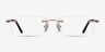 Percy Or pâle MétalMontures de lunettes de vue d'EyeBuyDirect, Vue de Face