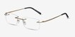 Percy Light Golden MetalEyeglass Frames from EyeBuyDirect, Angle View