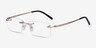 Percy Or pâle MétalMontures de lunettes de vue d'EyeBuyDirect, Vue d'Angle