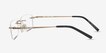 Percy Light Golden MetalEyeglass Frames from EyeBuyDirect, Side View