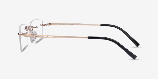 Percy Or pâle MétalMontures de lunettes de vue d'EyeBuyDirect, Vue de Côté
