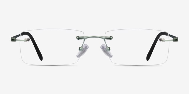 Percy Light Green MetalEyeglass Frames from EyeBuyDirect, Front View