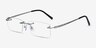 Percy Light Green MetalEyeglass Frames from EyeBuyDirect, Angle View