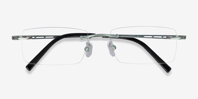 Percy Light Green MetalEyeglass Frames from EyeBuyDirect, Closed View