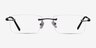 Percy Gunmetal MetalEyeglass Frames from EyeBuyDirect, Front View
