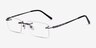 Percy Gunmetal MetalEyeglass Frames from EyeBuyDirect, Angle View