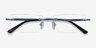 Primo Bleu MétalMontures de lunettes de vue d'EyeBuyDirect, Vue Rapprochée