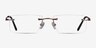 Primo Coffee MetalEyeglass Frames from EyeBuyDirect, Front View