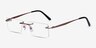 Primo Coffee MetalEyeglass Frames from EyeBuyDirect, Angle View