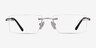 Primo Argenté MétalMontures de lunettes de vue d'EyeBuyDirect, Vue de Face