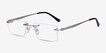 Primo Silver MetalEyeglass Frames from EyeBuyDirect, Angle View