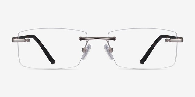 Noble Silver MetalEyeglass Frames from EyeBuyDirect, Front View