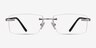 Noble Silver MetalEyeglass Frames from EyeBuyDirect, Front View