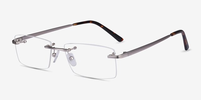 Noble Silver MetalEyeglass Frames from EyeBuyDirect, Angle View