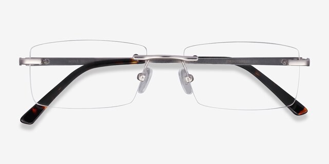 Noble Silver MetalEyeglass Frames from EyeBuyDirect, Closed View