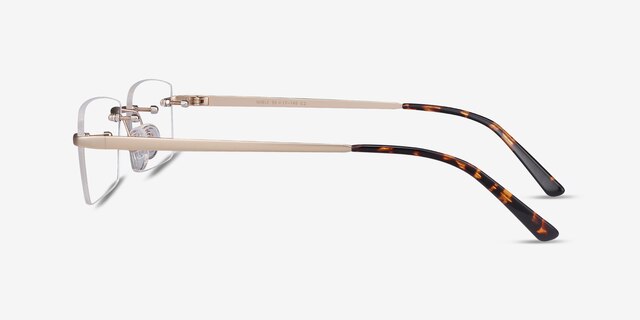 Noble Golden MetalEyeglass Frames from EyeBuyDirect, Side View