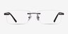 Noble Gunmetal MetalEyeglass Frames from EyeBuyDirect, Front View