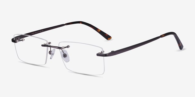 Noble Gunmetal MetalEyeglass Frames from EyeBuyDirect, Angle View