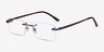 Noble Gunmetal MetalEyeglass Frames from EyeBuyDirect, Angle View