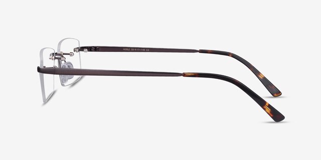 Noble Gunmetal MetalEyeglass Frames from EyeBuyDirect, Side View