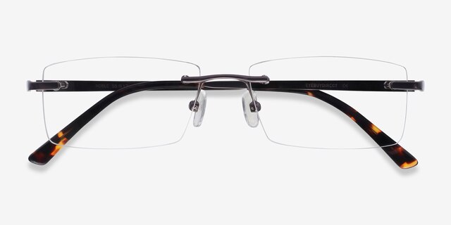 Noble Gunmetal MetalEyeglass Frames from EyeBuyDirect, Closed View