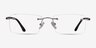 Orion Light Gunmetal MetalEyeglass Frames from EyeBuyDirect, Front View