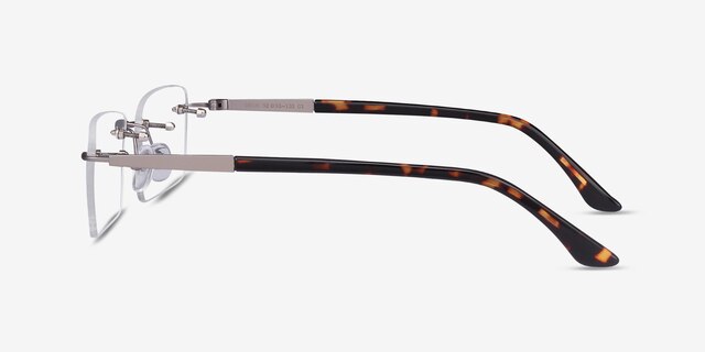 Orion Light Gunmetal MetalEyeglass Frames from EyeBuyDirect, Side View