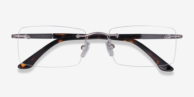 Orion Light Gunmetal MetalEyeglass Frames from EyeBuyDirect, Closed View